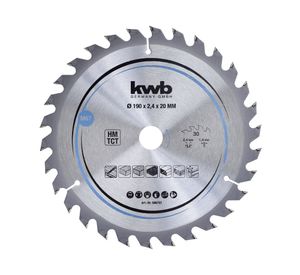 Disco sierra circular 190x20 mm 30 dientes KWB