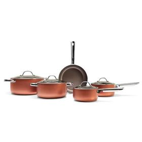 Batería 9 piezas Curry cobre Brinox.