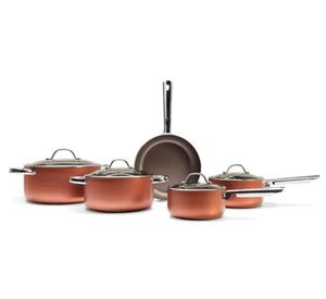 Batería 9 piezas Curry cobre Brinox.