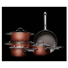 Batería 9 piezas Curry cobre Brinox.