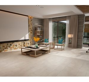 Piso vinílico SPC 0.5 mm Flow blanco 2.23 m2