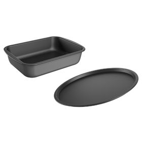 Asadera + molde pizza Bakeware negro Brinox.