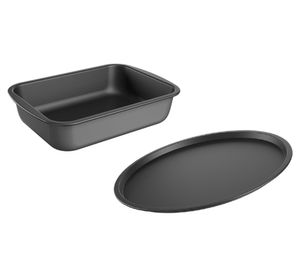 Asadera + molde pizza Bakeware negro Brinox.