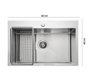 Lavaplatos sobreponer 68x45 cm Deluxe Smart FDV
