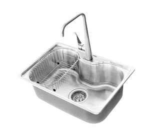 Lavaplatos Small acqua sobre cubierta gris 22x66x45.5 cm