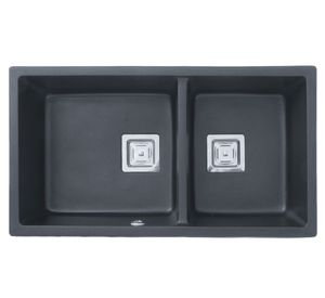 Lavaplatos sobreponer 82.5x45.5 cm Deluxe negro FDV