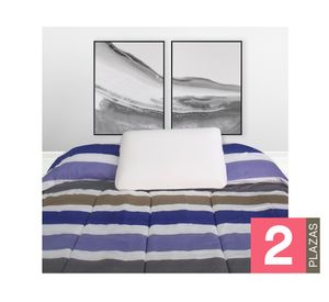 Plumón 2 plazas Stripes azul Illusions