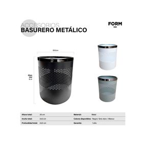 Basurero Office 2 lt negro