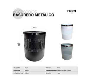 Basurero Office 2 lt negro