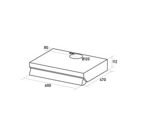 Campana mural F-2060W/C 95W