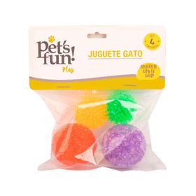 Juguete para gatos pelotitas 4 piezas Pet's fun