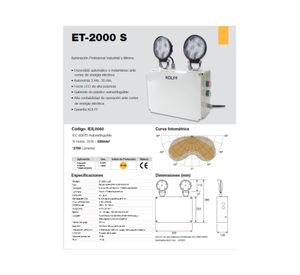 Luz de emergencia ET-2000S 13W Kolff