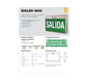 Luz de emergencia Bigled doble cara exterior 10W Kolff