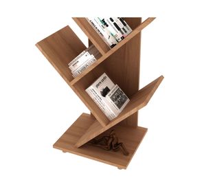 Estante librero Deco asimétrico bajo 3 espacios Tecnomobili