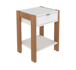 Velador 1 cajón 1 repisa café/almendra Tecnomobili