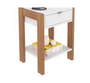 Velador 1 cajón 1 repisa café/almendra Tecnomobili