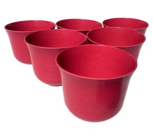 Set 6 maceteros Bio Curvo púrpura 13x16.5x16.5 cm