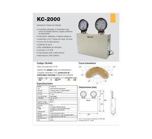 Luz de emergencia KC-2000 LED 18W Kolff