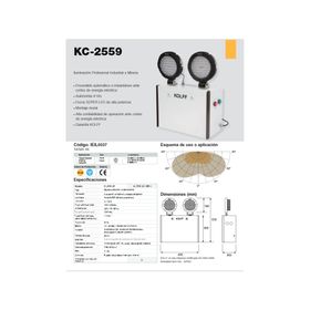 Luz de emergencia KC-2559 Vibram 36W Kolff
