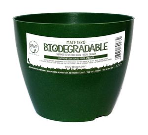 Set 2 maceteros con plato Bio Actual musgo 18x24x24 cm