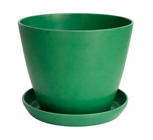 Set macetero + plato Bio Bamboo Actual musgo 18x24 cm