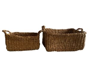 Cesto 2 piezas Mumbai natural Decogreen