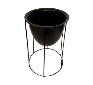 Macetero pedestal negro Decogreen
