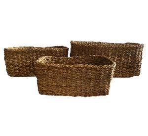 Cesto Ganjes natural 3 piezas Decogreen