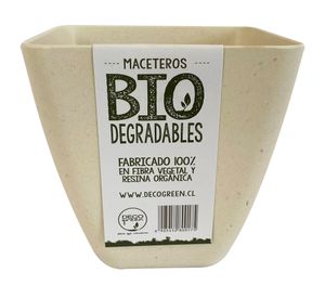 Set 7 maceteros Bio Cuadrado blanco/naranjo 12.4x13.3x13.3 cm