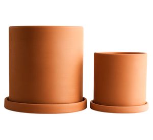 Macetero Cilindro terracota 2 piezas Decogreen