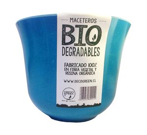 Set 6 maceteros Bio Curvo blanco/turquesa 13x16.5x16.5 cm