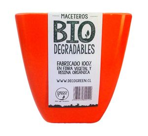 Set 7 maceteros Bio Cuadrado naranjo/amarillo 12.4x13.3x13.3 cm