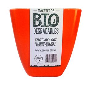 Set 7 maceteros Bio Cuadrado coral/amarillo/naranjo 12.4x13.3x13.3 cm