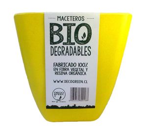Set 7 maceteros Bio Cuadrado amarillo 12.4x13.3x13.3 cm