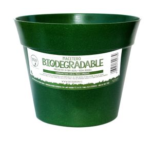 Set 4 maceteros Bio Bamboo Clásico musgo 17x25 cm