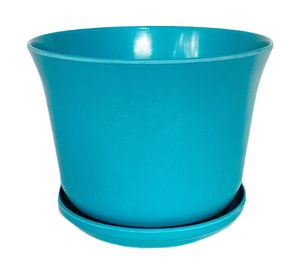 Macetero biodegradable curvo turquesa Decogreen