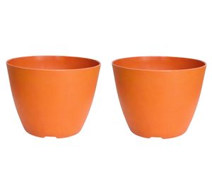 Set 2 maceteros Bio Bamboo Actual terracota 18x24 cm
