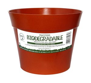 Set 4 maceteros Bio Bamboo Clásico terracota 17x25 cm