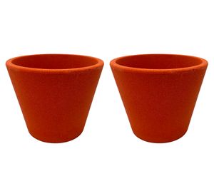 Set 2 maceteros Arena mediano rojo 13x15x15 cm