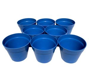 Macetero 10.7x13.7x13.7 cm azul Decogreen