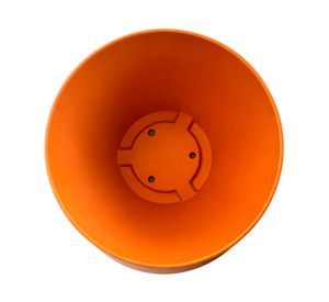 Set 4 maceteros Bio Bamboo Actual blanco/terracota 18x24 cm