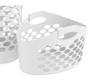 Canasto 50 lt Bubble blanco