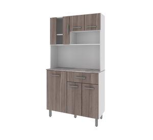 Kit cocina 6 puertas 172.5x92.2x37.9 cm CZ gris