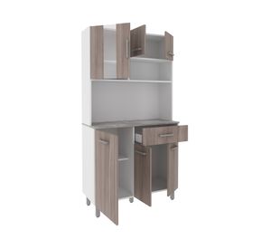 Kit cocina 6 puertas 172.5x92.2x37.9 cm CZ gris