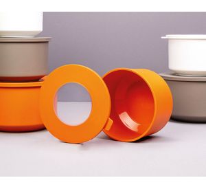 Pote hermètico redondo 3 unidades polipropileno Hoop blanco