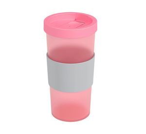 Vaso mug translúcido Nutri rosa