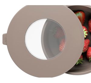 Pote hermètico redondo 3 unidades polipropileno Hoop gris