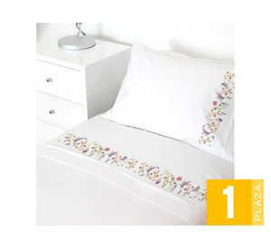 Juego de sábanas 1 plaza 200H Nouvelle
 blanco