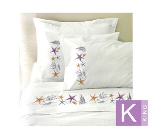 Sábanas king 200 Hilos Stella blanco