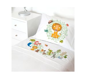 Juego de sábanas transición 200H Zoo blanco